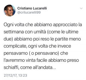 Tweet Lucarelli